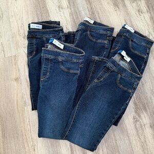 Set of 5 Old Navy girls jean leggings size XL 14 16